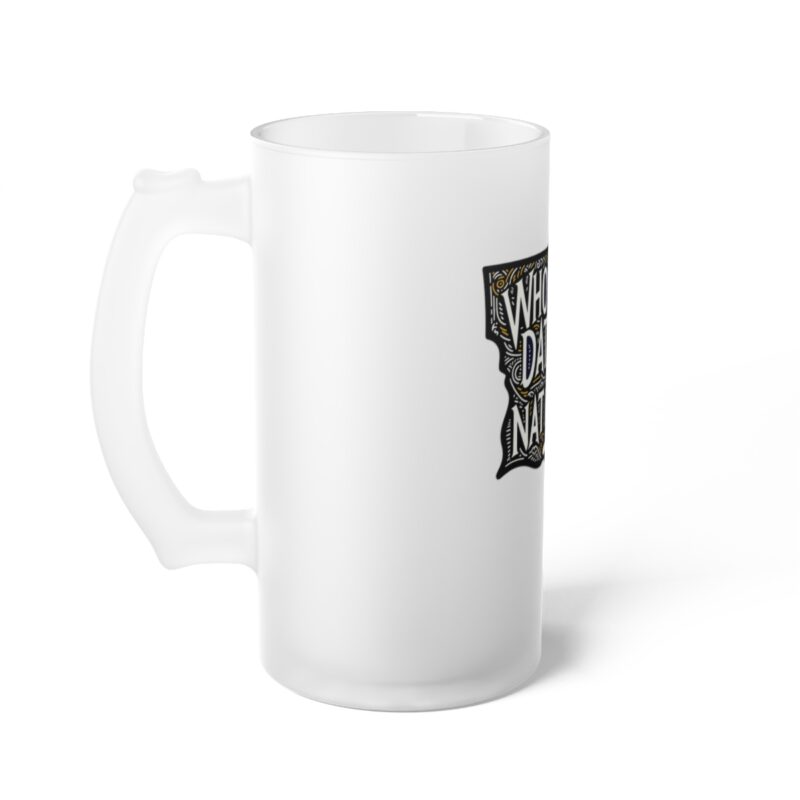 Who Dat Nation Frosted Mug Front Handle Left