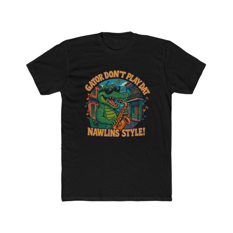 Nawlins Style Gator Cotton Crew Tee - Image 3